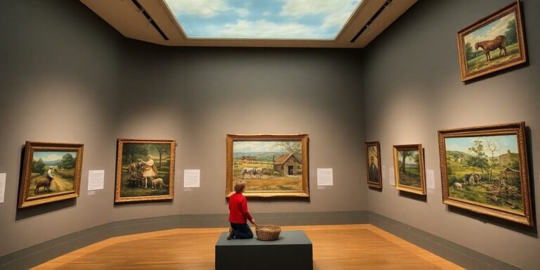 Millet's paintings displayed at the National Gallery exhibition.